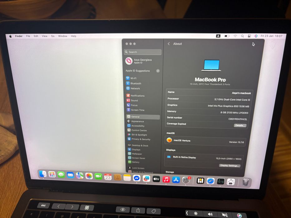MacBook 13 Pro 2017-256GB