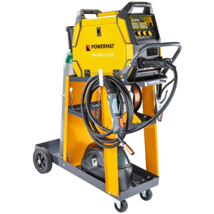 Carucior cu 3 rafturi pentru aparatul de sudura, capacitate maxima 100