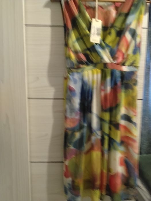 Rochie colorata proveniență Italia, o marca de nișă Paolo Casalini