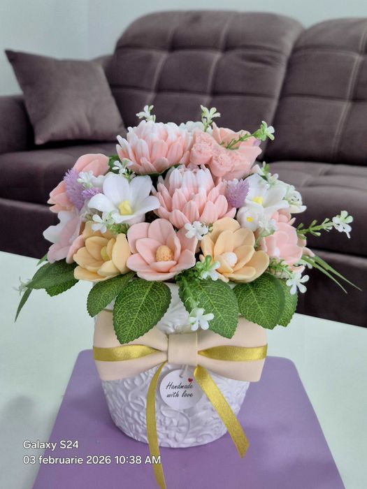 Aranjmente florale,din baza de sapun