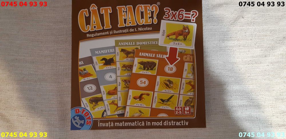 Joc matematica CAT FACE produsul este nou