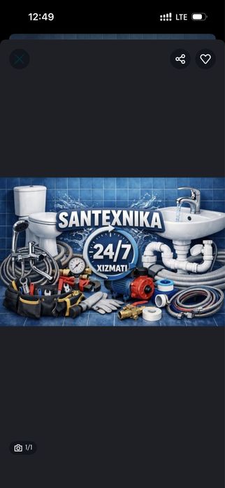 Сантехник хизмати 24/7 santexnik xizmati 24/7