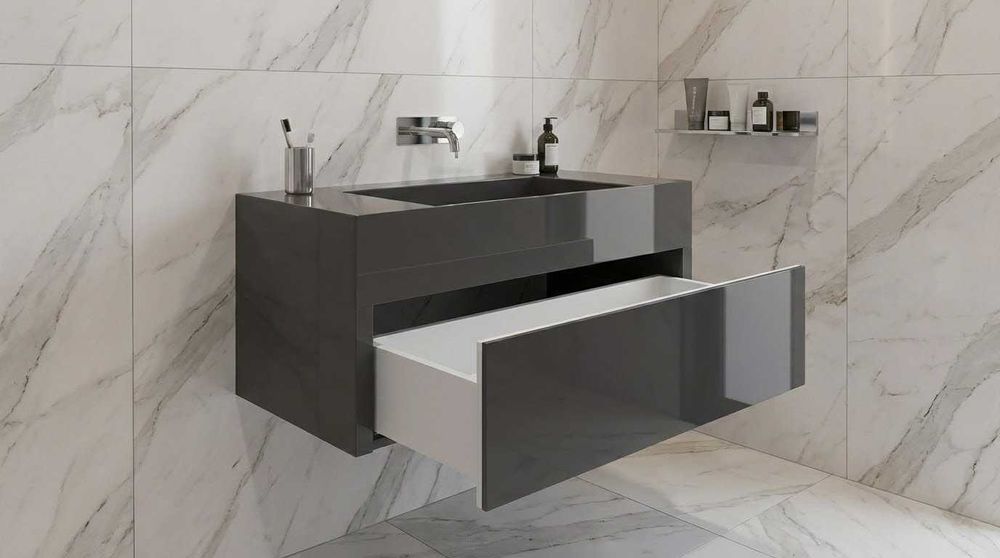 Бутиков умивалник мивка с шкаф за баня