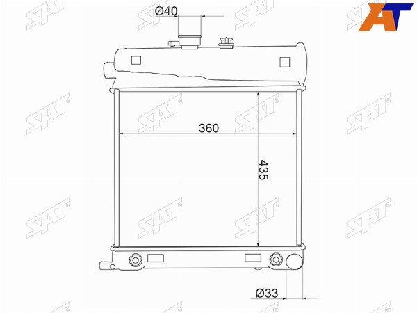 Радиатор Mercedes-Benz C-Class 93-01 / E-Class 95-03 / CLK-Class 97-02