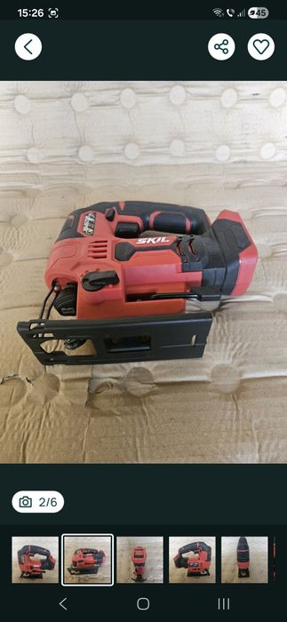 Pendular pe acumulator cu incarcator  skil. Baterie 20v 4Ah ca nou