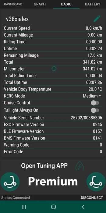 Xiaomi Scooter 1S cu leduri ws2812 smart 341 Km