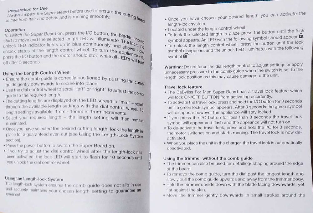 Babyliss Beard Trimmer Машинка Тример за Брада Различни Дължини 1-15мм