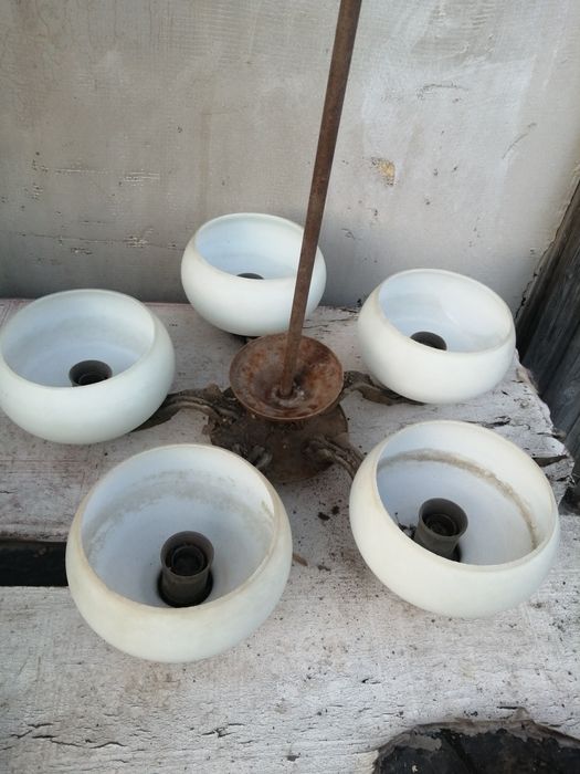 Бронзовая люстра послевоенных лет