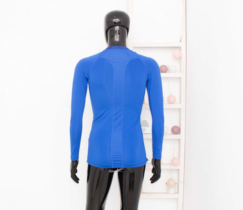 Nike Pro Compression оригинална мъжка блуза синя Dri Fit дълъг ръкав М