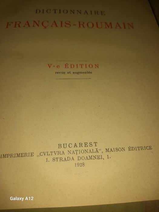 Dicționar Francez-Român..1928.