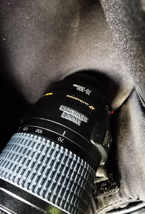 Canon eos 450D + 70-300 + flash