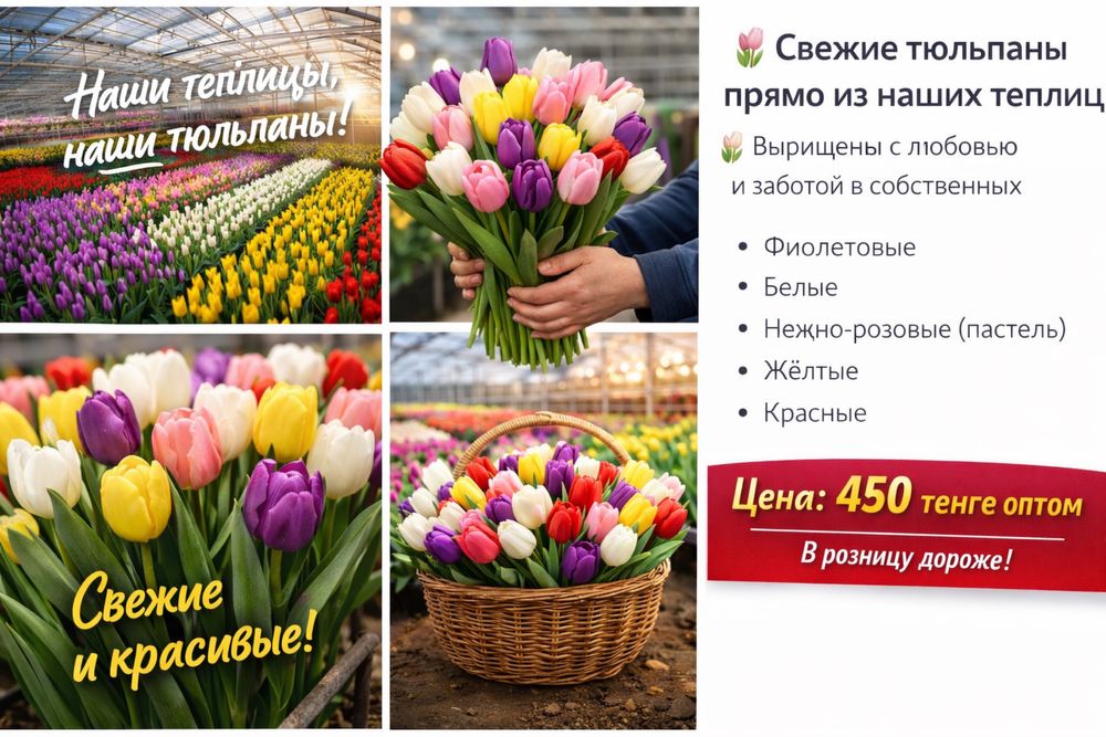 Тюльпаны оптом и в розницу!