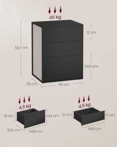 Нощни шкафчета нови в кашон комплект от 2 бр.