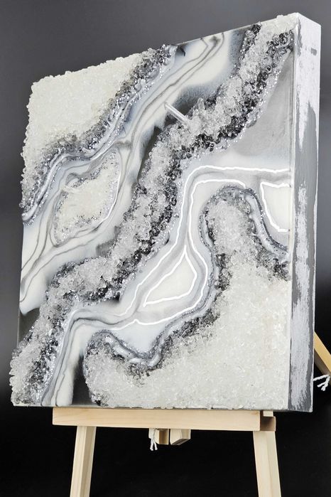 3D картини тип Геода "Силвър Лава" и "Дуализъм" епоксидна смола