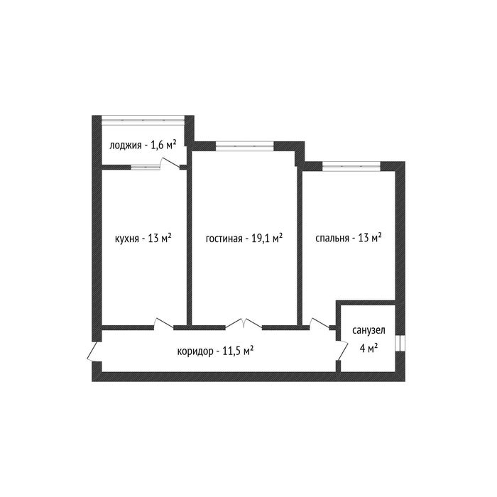Продаётся 2-комнатная квартира в ЖК-JAS OTAU TURAN. Этаж 1 из 12.