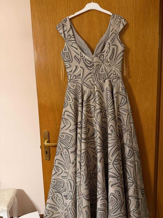 Rochie de seara printesa cu imprimeu floral