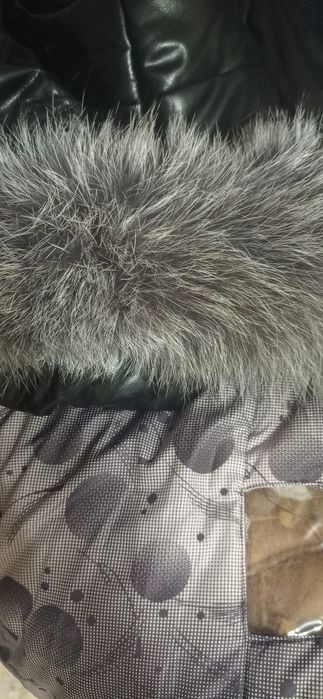 Зимняя куртка экокожа