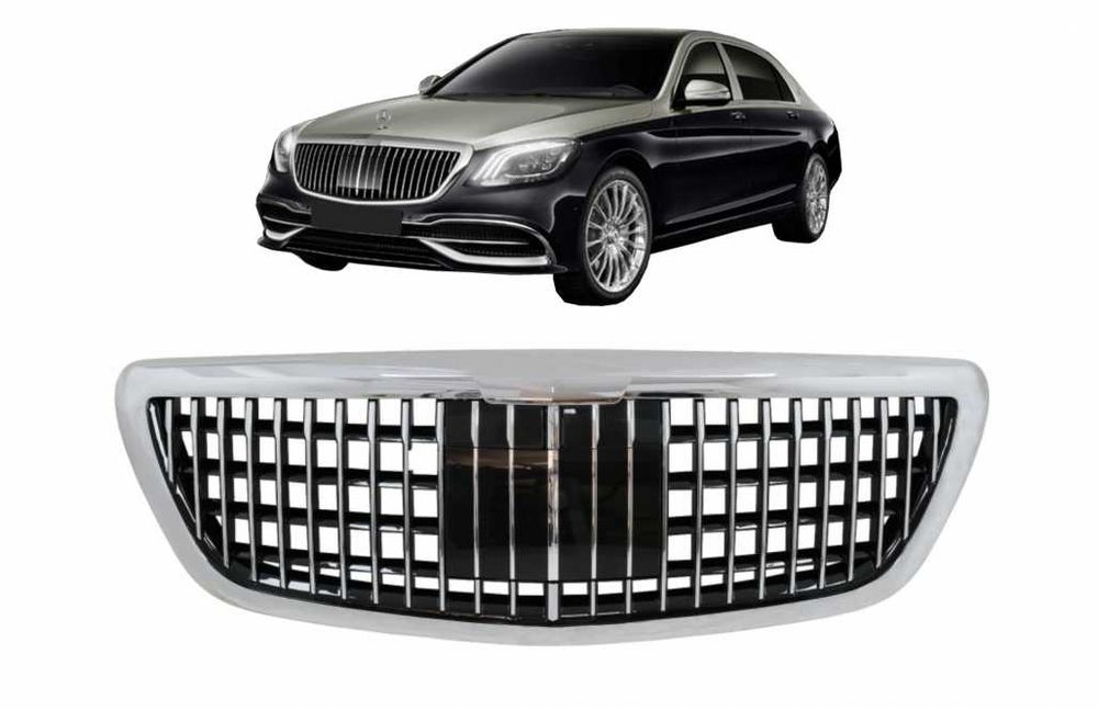 Grila Centrala Mercedes S-Class W222 X222 (2014-2020) Vertical Crom
