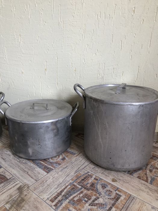Алюминевые кастрюли, казаны