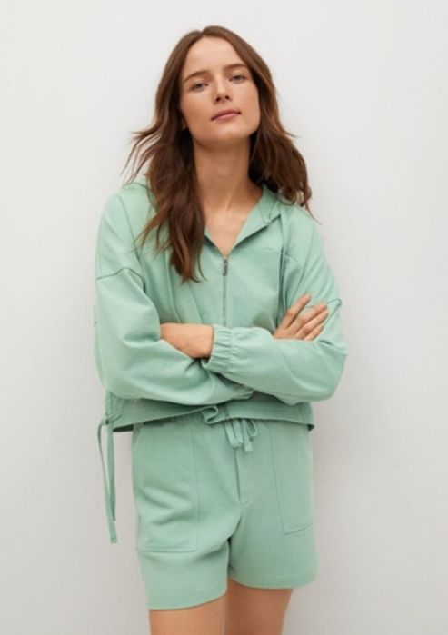 Pantaloni scurți dama Mango, culoare mentă, mărimea S, noi cu eticheta