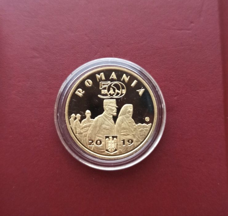 Lot monede 50 bani calitate proof, necirculante, de colectie 5 bucati