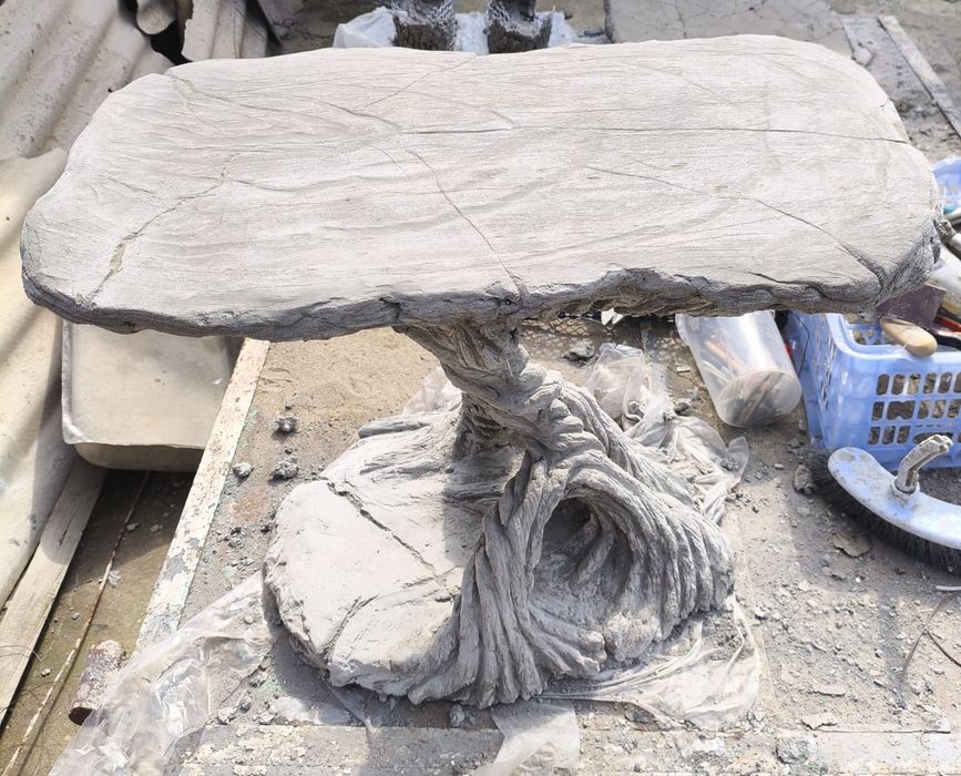 Садовый столик,арт бетон, акриловое покрытие,лак,воды ,зимы,не боиться