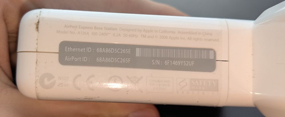 Apple AirPort Express 802.11n (1-во поколение) – Model A1264