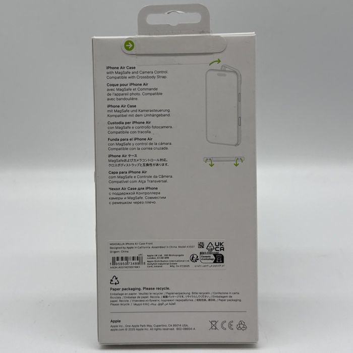 Оригинален Калъф Apple - Clear, iPhone Air, MagSafe, Frost