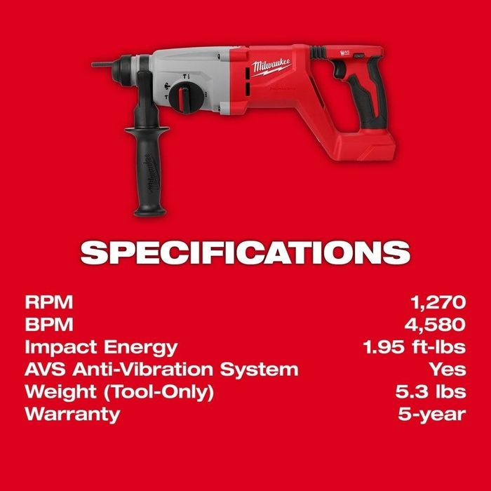 Milwaukee SDS-plus перфоратор