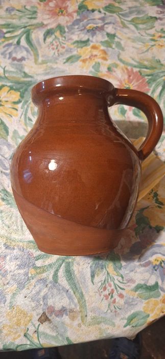 Керамично гърне за боб с дръжка