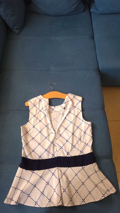 Бял плисиран потник, XXL