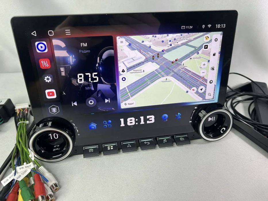 Монитор для любого авто 11.8 дюйм 4/64г андроид 15 CarPlay WiFi 4G Sim