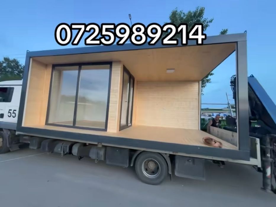 Containere modulare container modular terasa cu lemn model deosebit pentru curtea exterioara loc pentru luat masa