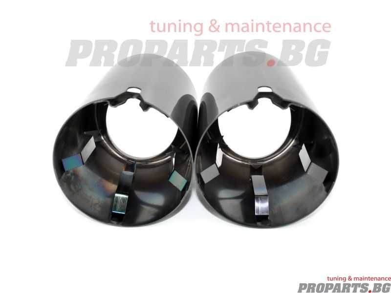 Хромиран черен ауспухов накрайник