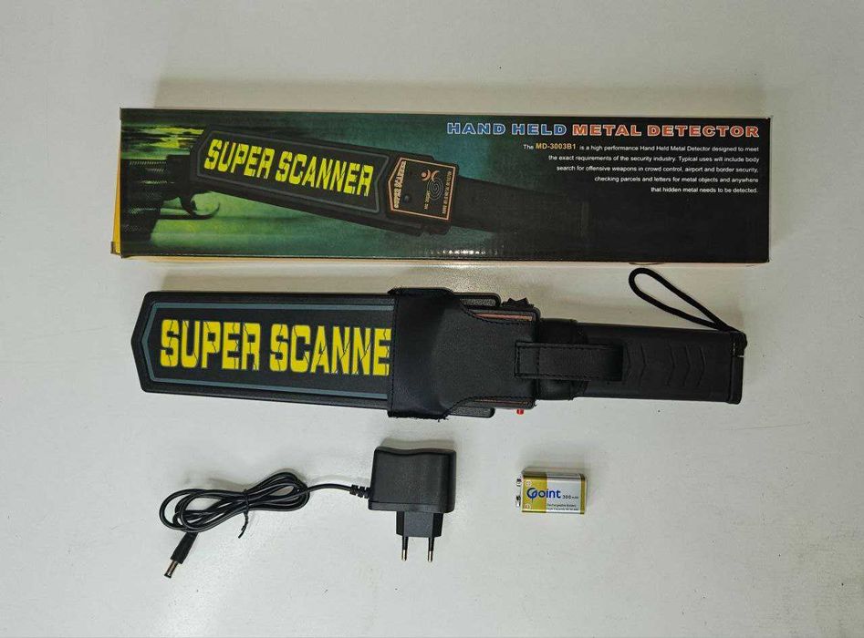 Новый ручной металлоискатель с аккумлятором (перезарежаемый)