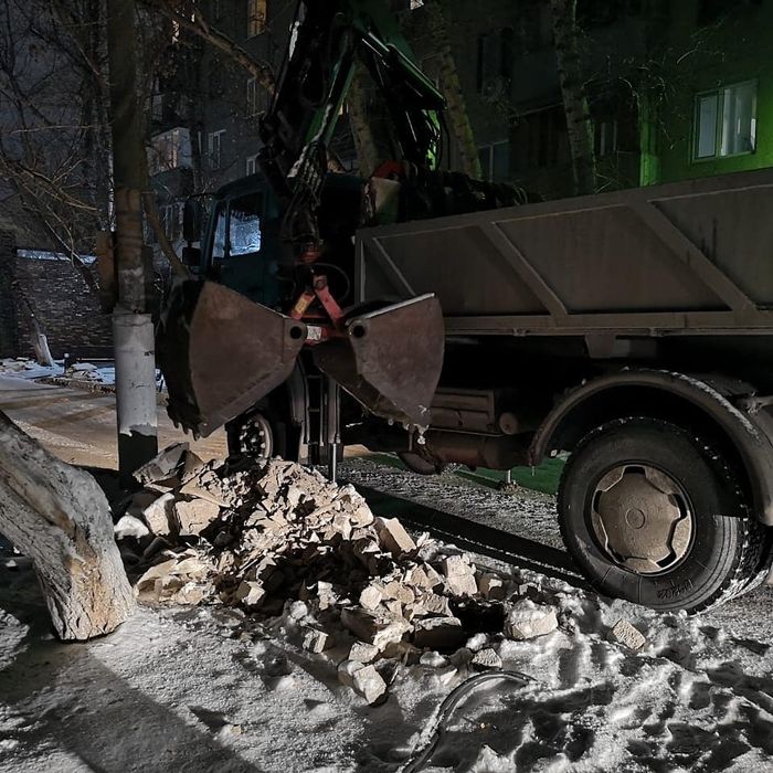 Вывоз мусора снега