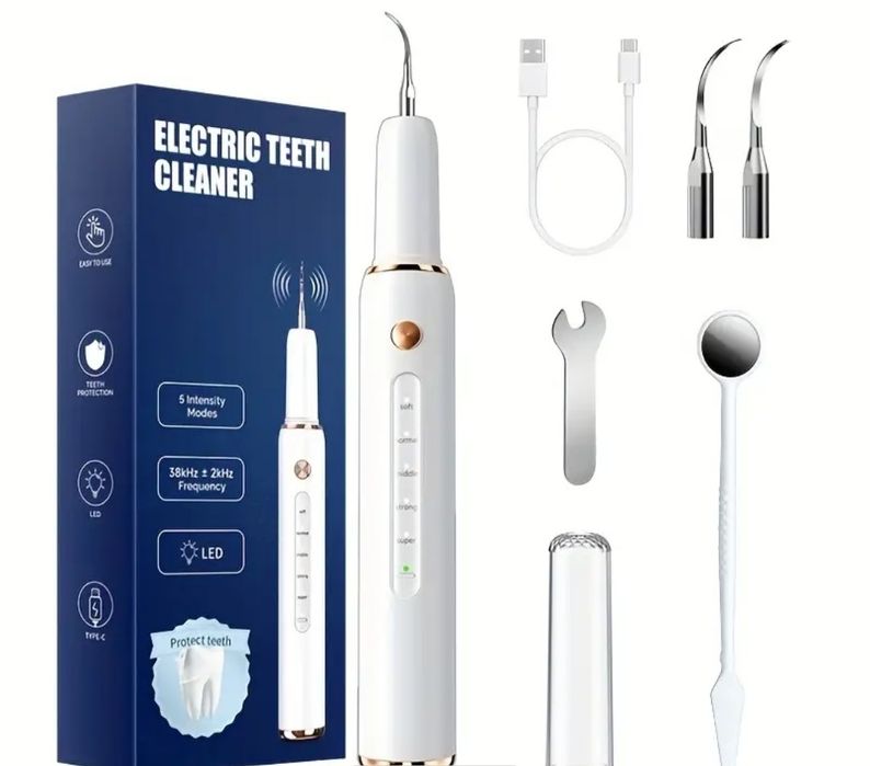 CURVY MOON Комплект за почистване на зъби с LED светлина и 5 режима