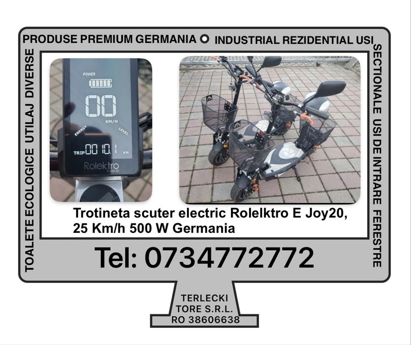 TROTINETA SCUTER ELECTRIC Rolektro E Joy 20 500W Germaniia