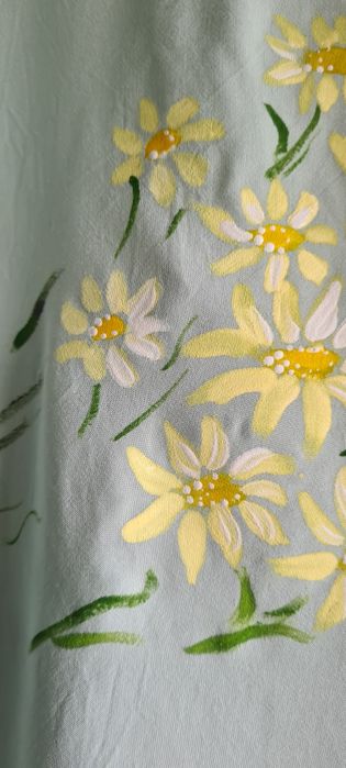 Bluza unicat cu pictura florala,culori textile