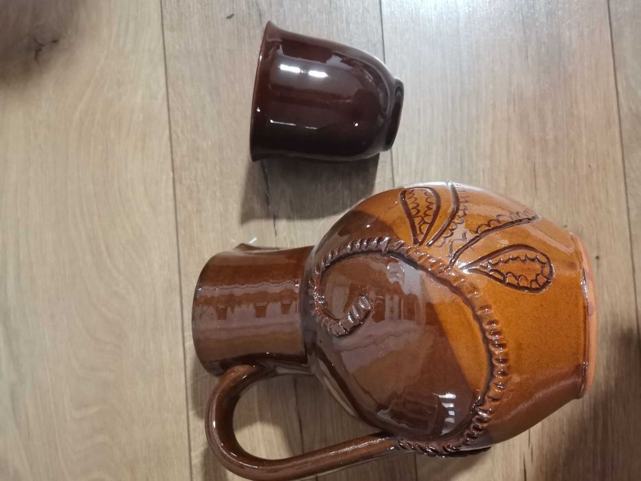 Кврамични чаши за ракия + кана