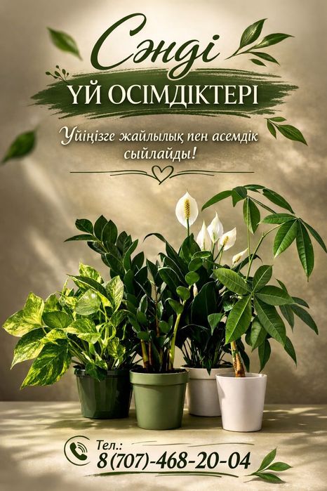 Домашные цветы (Үй өсімдіктері)