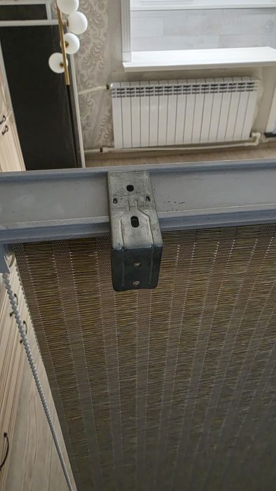 Ролл штора, коричневый бамбук