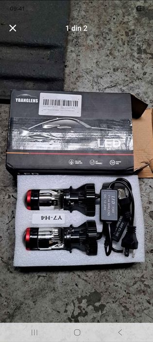 Becuri led h4 cu lupa