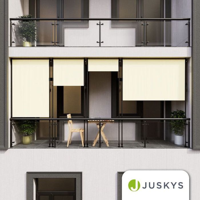 Jaluzea Verticală de Exterior Juskys "Barbados" 310 x 100cm (Protecție Soare, Vânt și Intimitate) - Bej