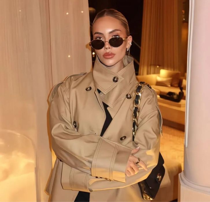 Тренч модный кричневый