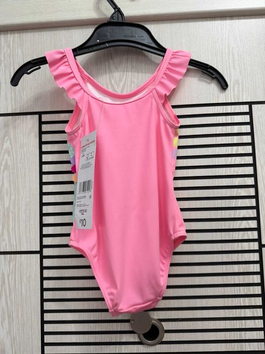 Цял бебешки бански с презрамки, нов