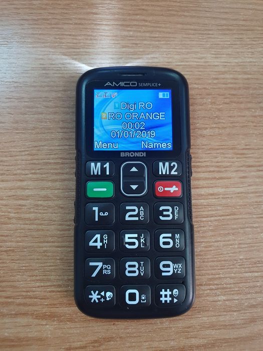 Telefon italian Brondi taste butoane mari lcd color seniori necodat