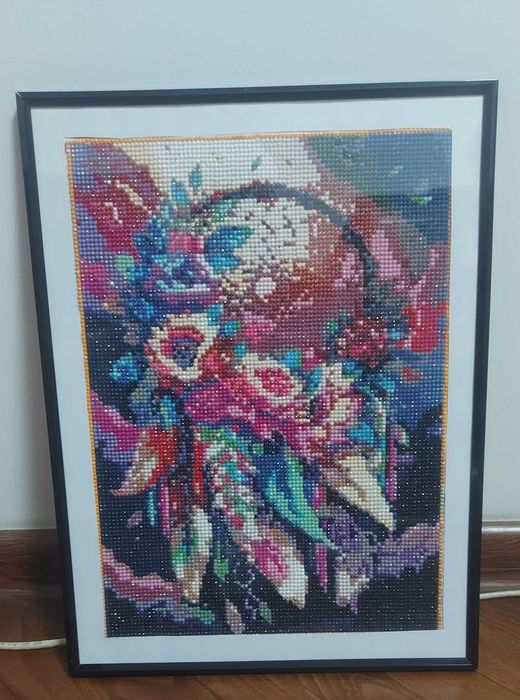 Нареден диамантен гоблен с рамка-чудесен подарък за празниците