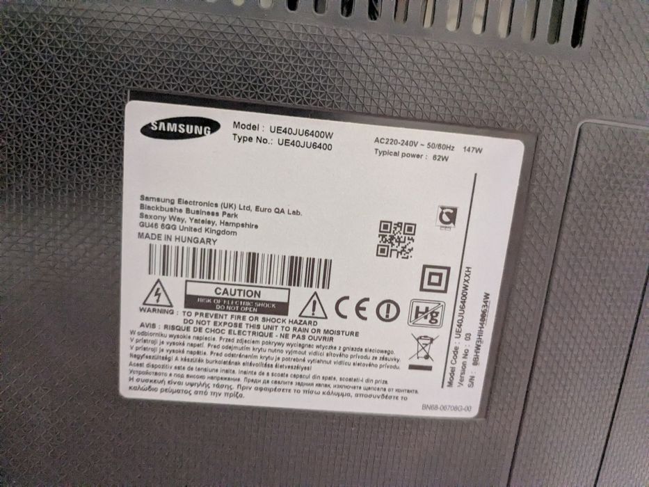 Samsung Smart TV 4K 40" UE40JU6400 - Display spart / Pentru piese