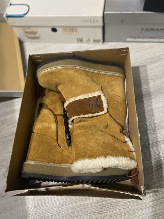 Дамски боти естествен велур